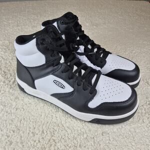 Keen Utility Overton Mid White/Black Safety Carbon Toe Work Shoe New Men's 11 D